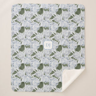 Hydrangea Tuin Monogram Sherpa Deken
