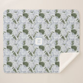 Hydrangea Tuin Monogram  Sherpa Deken (Voorkant (horizontaal))