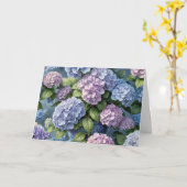 Hydrangea Tuin Verjaardag Kaart (Gele Bloem)