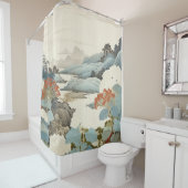 Hydrangea tuinschilderij buiten. douchegordijn (In situ)