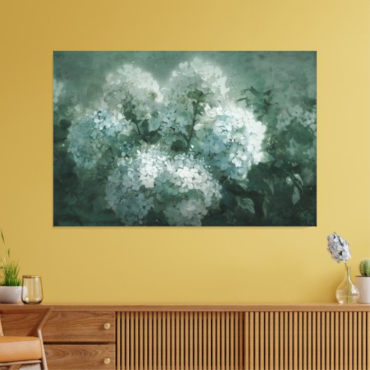*~*  Hydrangea TV2 Uitgerekte Canvas Print (Insitu (Woonkamer))