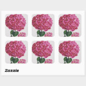 Hydrangea Vierkante Sticker (Vel)