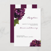 Hydrangea violet - carte de réception fleurie (Devant / Derrière)