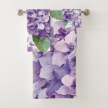 Hydrangea Violette Fleur Lavande Aquarelle 