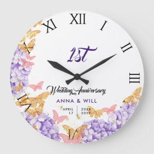 Hydrangea Vlinder Boho Chic Huwelijksjubileum Grote Klok