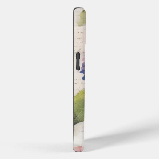 Hydrangea & Vlinder Paarse Gepersonaliseerd Case-Mate iPhone Case (Achterkant / Rechts)