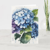 Hydrangea - Watercolor flowers Kaart (Voorkant)