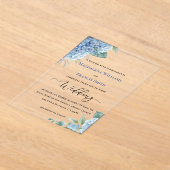 Hydrangea watercolor | wedding acryl uitnodigingen (Laagn)