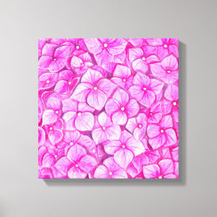Hydrangea-waterverf Canvas Afdruk