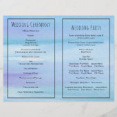 Hydrangea waterverf floral bruiloft vouwprogramma (Achterkant)