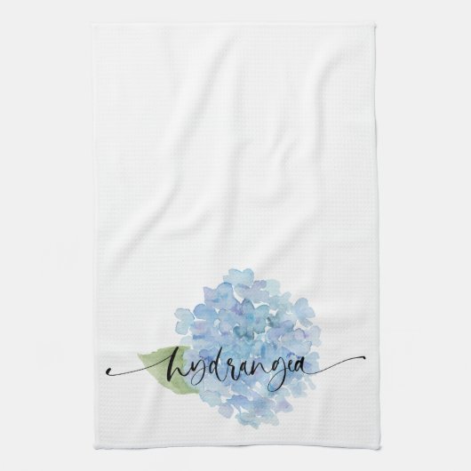 Hydrangea waterverf Kitchen Towel Theedoek (Verticaal)
