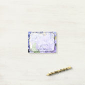 Hydrangea Waterverf Lila & Blue Custom Post-it® Notes (Op bureau)