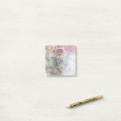 Hydrangea Waterverf Mix Monogram Post-it® Notes (Op bureau)
