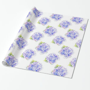 Hydrangea Waterverf Patroon Cadeaupapier