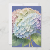 Hydrangea Waterverf Soft Blue Kleuren Kaart (Achterkant)