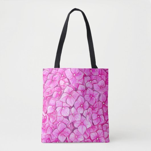 Hydrangea-waterverf Tote Bag (Voorkant)
