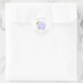 "Hydrangea Waterverf Vignette" Etiket (Tas)