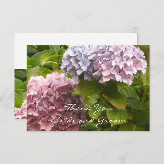 Hydrangea Wedding Bedankt (Voorkant / Achterkant)