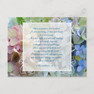Hydrangea Wedding Enregistrer la Date Carte Postal