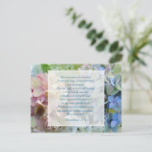 Hydrangea Wedding Enregistrer la Date Carte Postal (Debout devant)