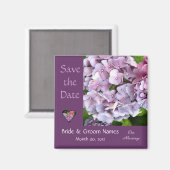 Hydrangea Wedding Enregistrer La Date Magnet (Recto/Verso)