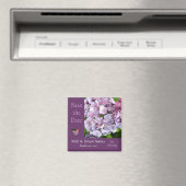 Hydrangea Wedding Enregistrer La Date Magnet (In Situ (Lave-vaisselle))