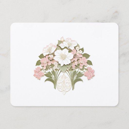 Hydrangea Wedding Information Kaart  (Achterkant)