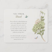Hydrangea Wedding Information Kaart (Voorkant)