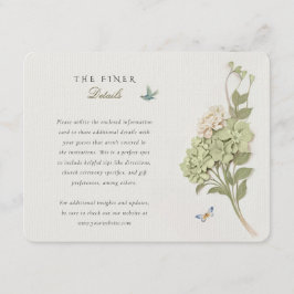 Hydrangea Wedding Information Kaart