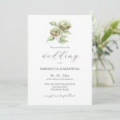 Hydrangea Wedding Invitation Invitations Kaart (Staand voorkant)