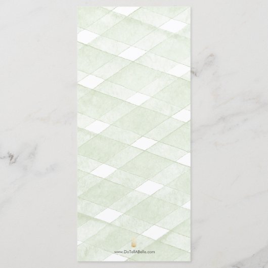 Hydrangea Wedding Menus Menu (Achterkant)