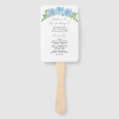 Hydrangea Wedding Program Fans Handwaaier (Voorkant)
