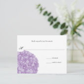 Hydrangea Wedding Response RSVP Kaartje (Staand voorkant)