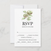 Hydrangea Wedding RSVP Cards (Devant)