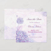 Hydrangea Wedding Save the Date (Voorkant / Achterkant)