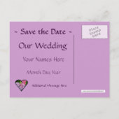 Hydrangea Wedding Save the Date Briefkaart (Achterkant)