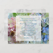 Hydrangea Wedding Save the Date Briefkaart Schrift (Voorkant / Achterkant)
