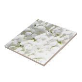 Hydrangea wit bloemmotief tegeltje (Zijkant)