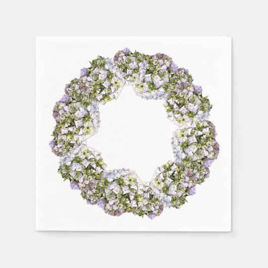 Hydrangea Wreath Servet (Voorkant)