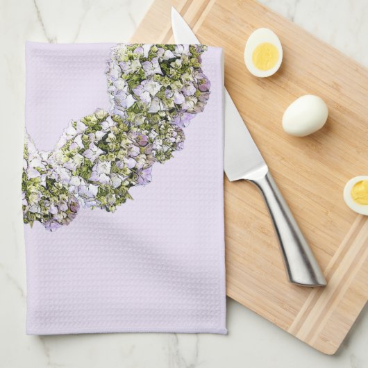 Hydrangea Wreath Theedoek (Quarter Fold)