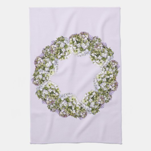 Hydrangea Wreath Theedoek (Verticaal)