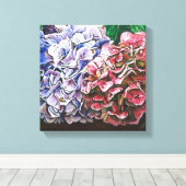 Hydrangeas 2010 canvas afdruk (Insitu (Houten vloer))