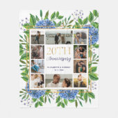 Hydrangeas 20e verjaardag aangepaste foto collage fleece deken (Voorkant)