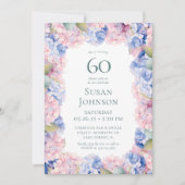 Hydrangeas 60ste Verjaardagsfeest Kaart (Voorkant)