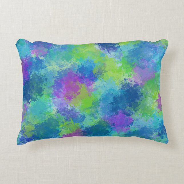 Hydrangeas Abstract Accent Kussen (Voorkant)