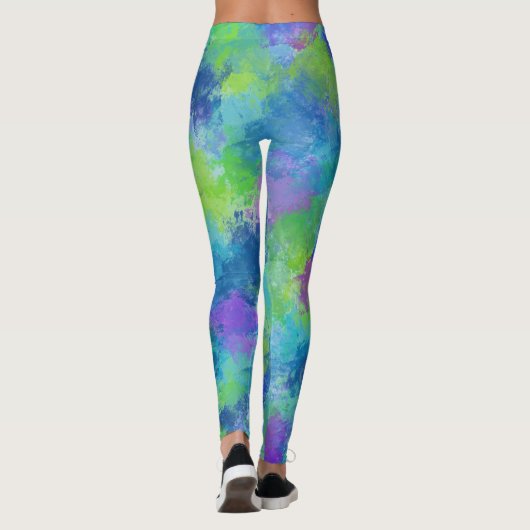 Hydrangeas Abstract Leggings (Achterkant)