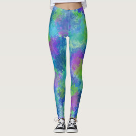 Hydrangeas Abstract Leggings