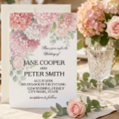 Hydrangeas and roses pastel colours Kaart