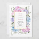 Hydrangeas Baby shower Invitation (Devant)