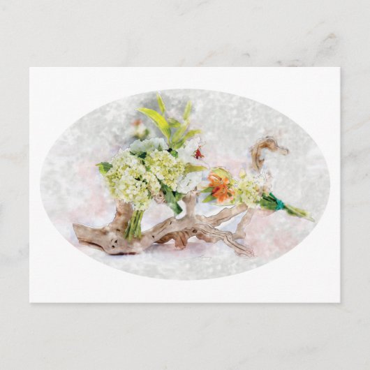 Hydrangeas Bella Waterverf Briefkaart (Voorkant)